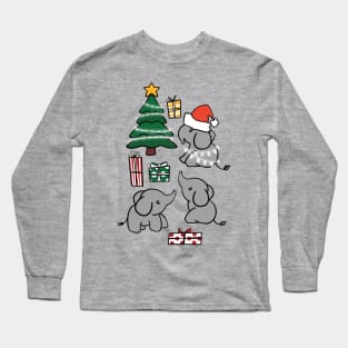 Cute Elephant Christmas Long Sleeve T-Shirt